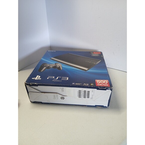 Sony PlayStation 3 PS3 Super Slim 500GB (CECH-4201C) w/ Controller & Cables - Picture 11 of 11